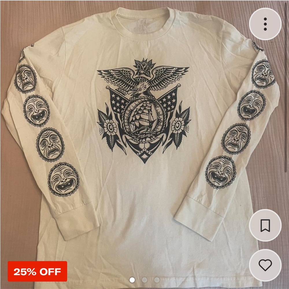 Take to the Grave Vintage Graphic Long Sleeve - Medium